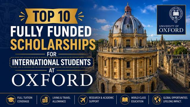 Top 10 Fully Funded Scholarships for International Students at Oxford