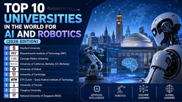 Top 10 Universities in the World for AI and Robotics